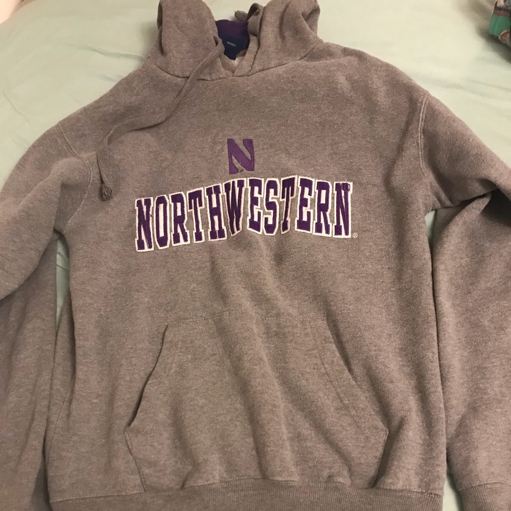 Gray Northwestern hoodie size small
